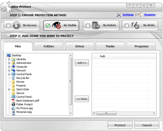 fp-novisible-files-selected