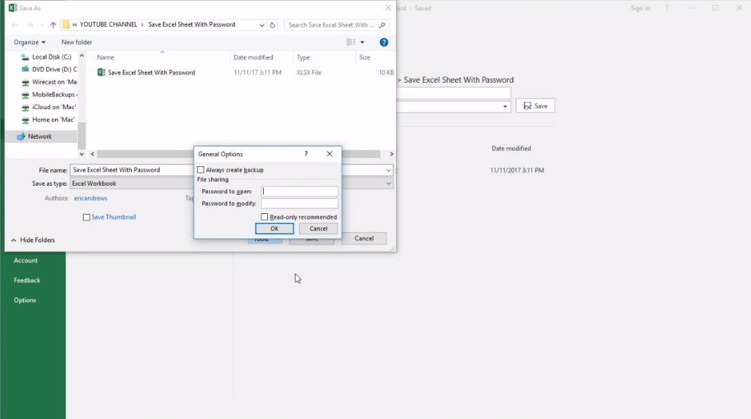 Encrypt A Workbook With A Password