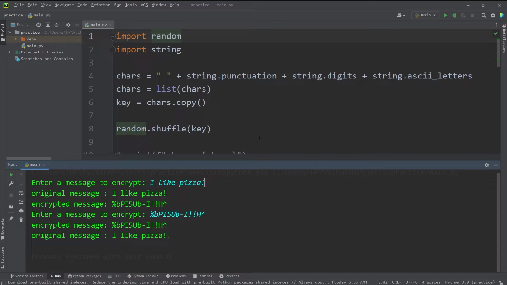 encryption and decryption in Python