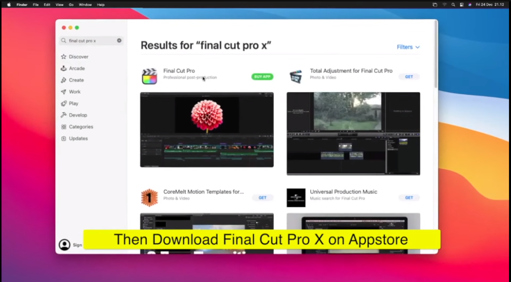 Install Final Cut Pro X