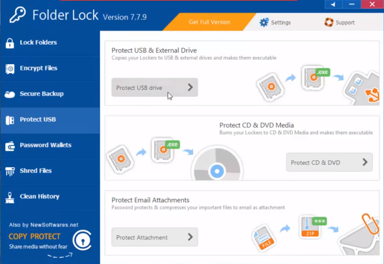 Features Of Folder Lock - File Lock, Encryption, Backup