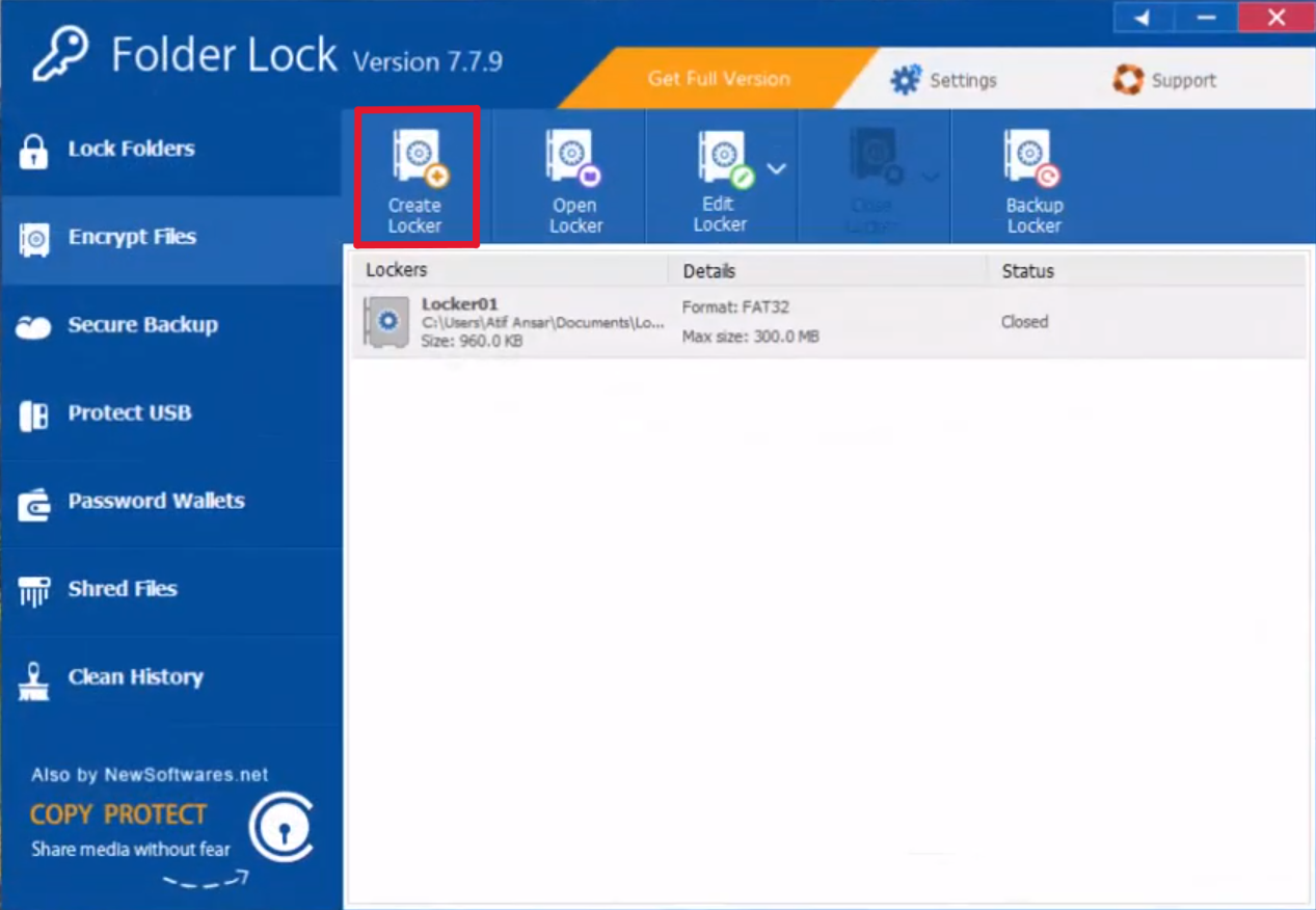Features Of Folder Lock - File Lock, Encryption, Backup