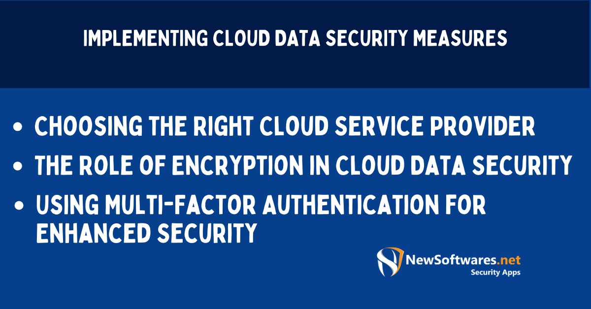 Implementing Cloud Data Security Measures