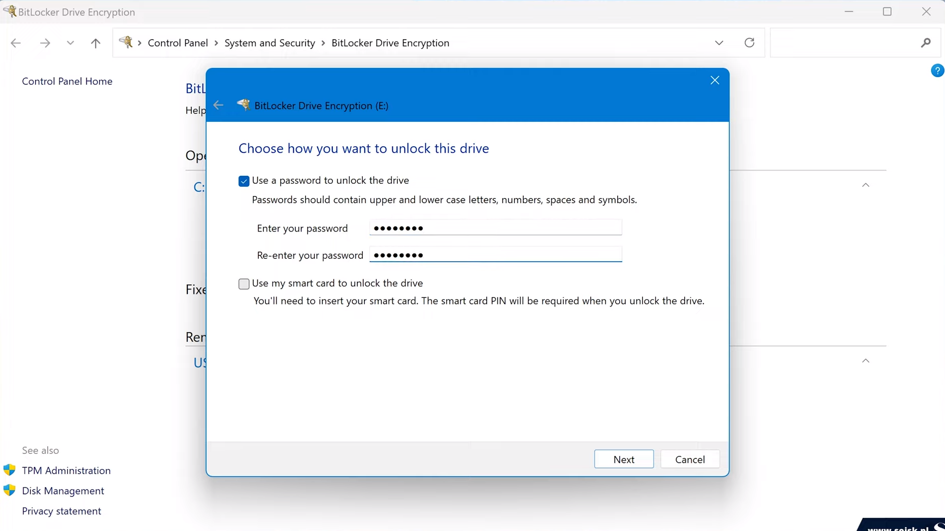 Encrypt a USB drive or external hard drive with BitLocker