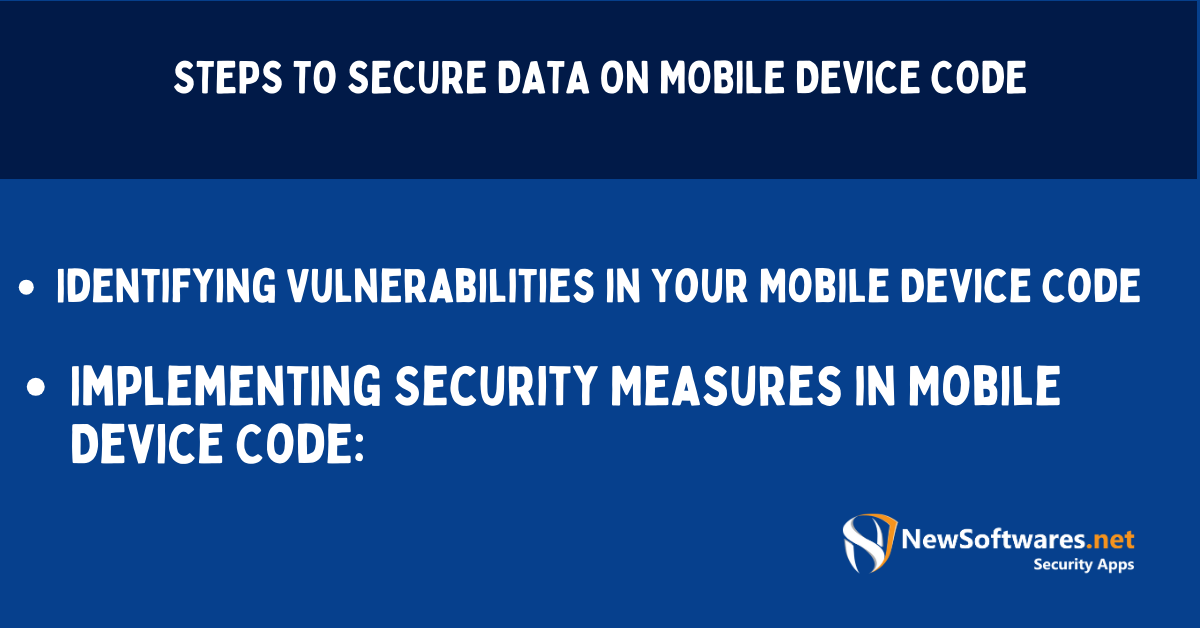  Steps to Secure Data on Mobile Device Code