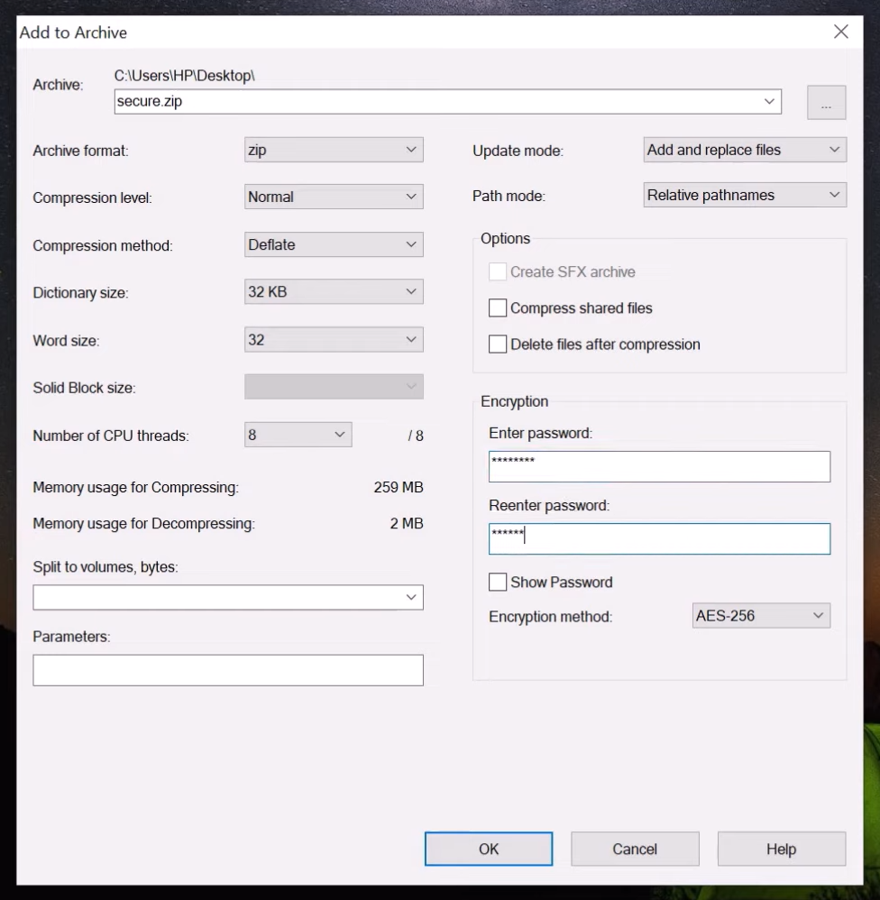 Using 7zip Using 7-Zip to Encrypt and Decrypt Files