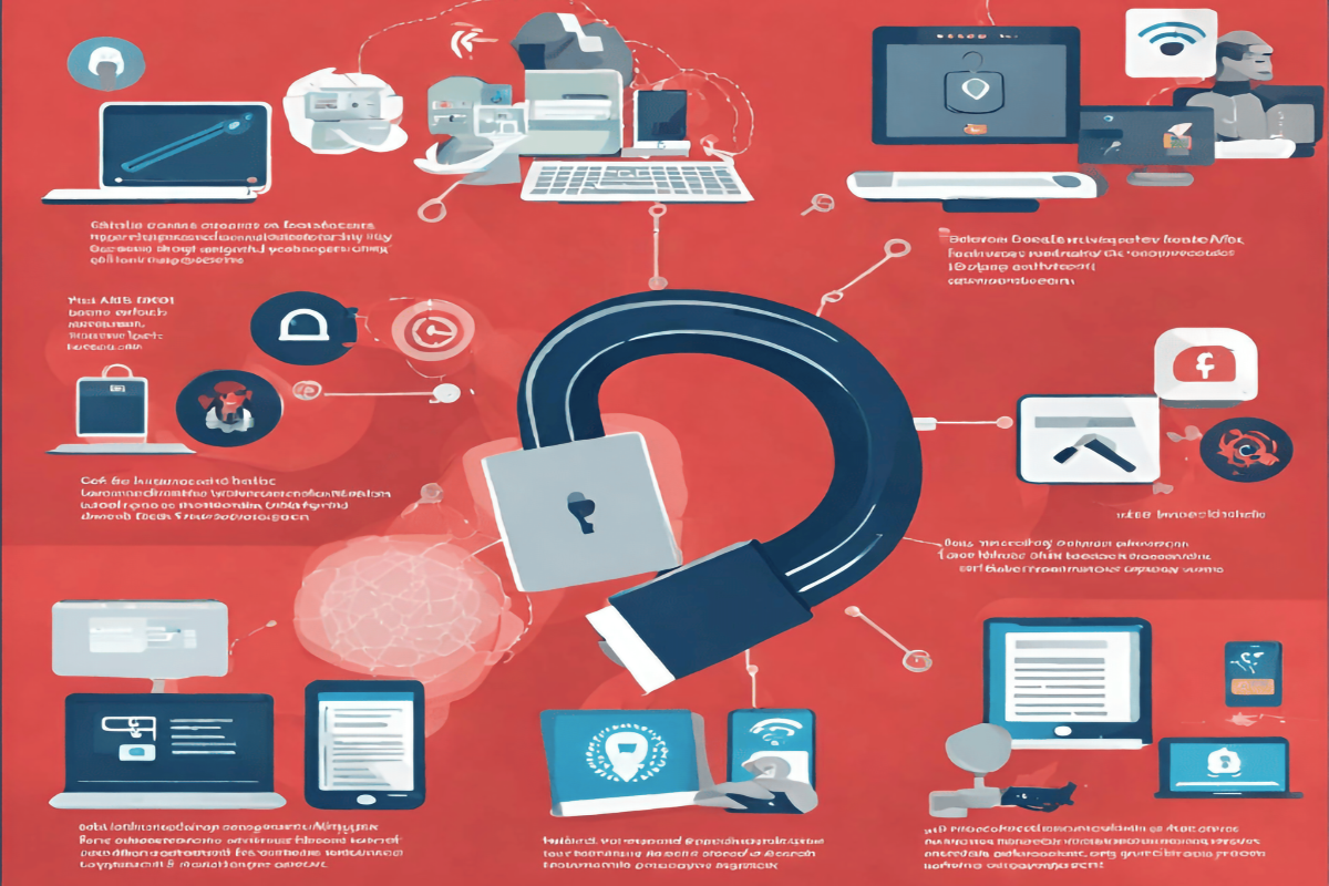 An image describing the importance of USB port blocking, listing benefits such as data theft prevention, malware protection, enhanced network security, insider threat mitigation, intellectual property protection and data loss prevention.