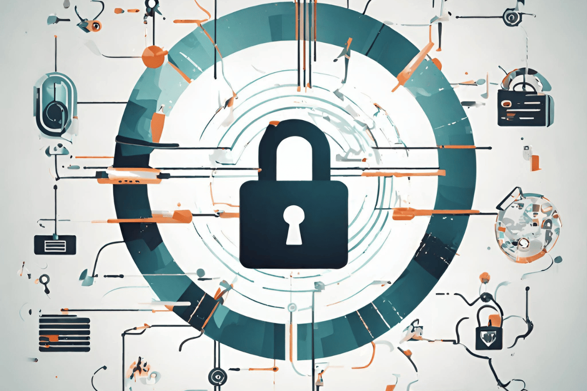 A padlock symbolizing data security through encryption
