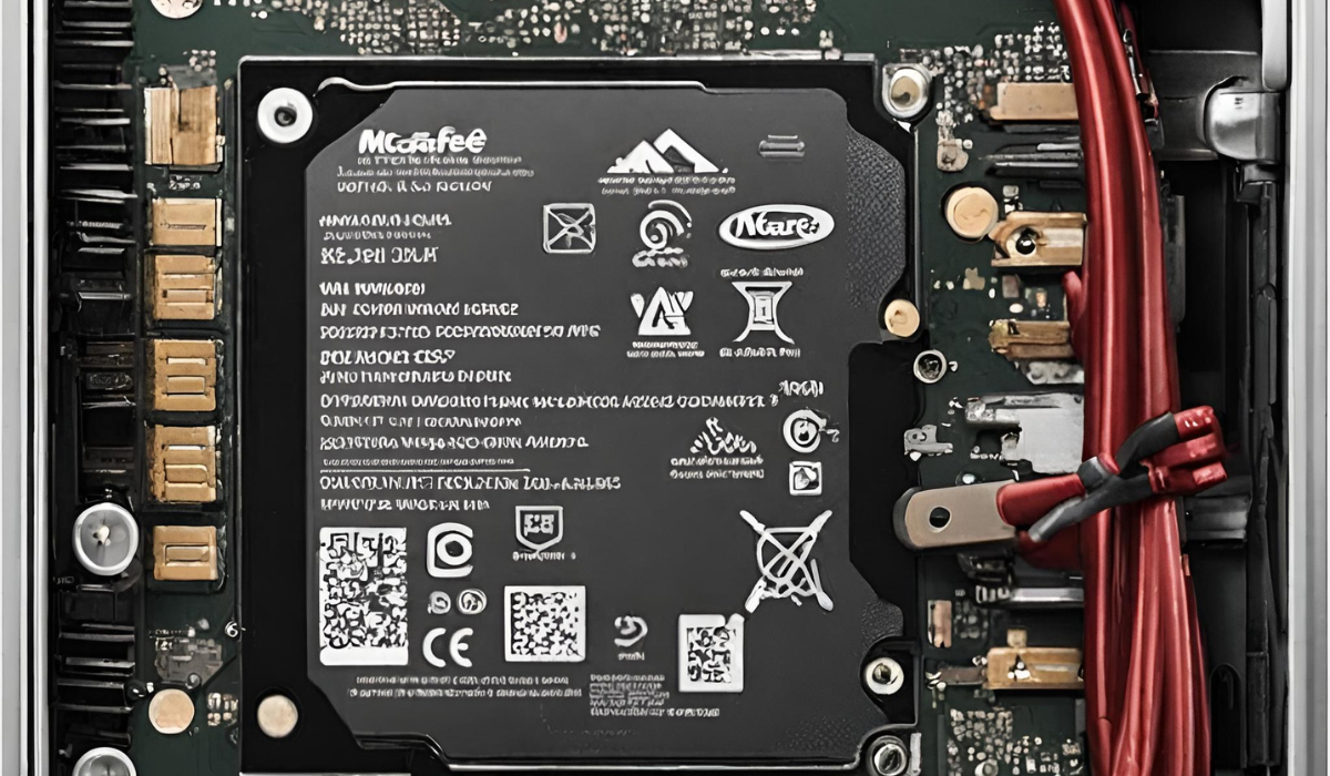 Infographic depicting common issues with McAfee encrypted hard drives and their respective solutions