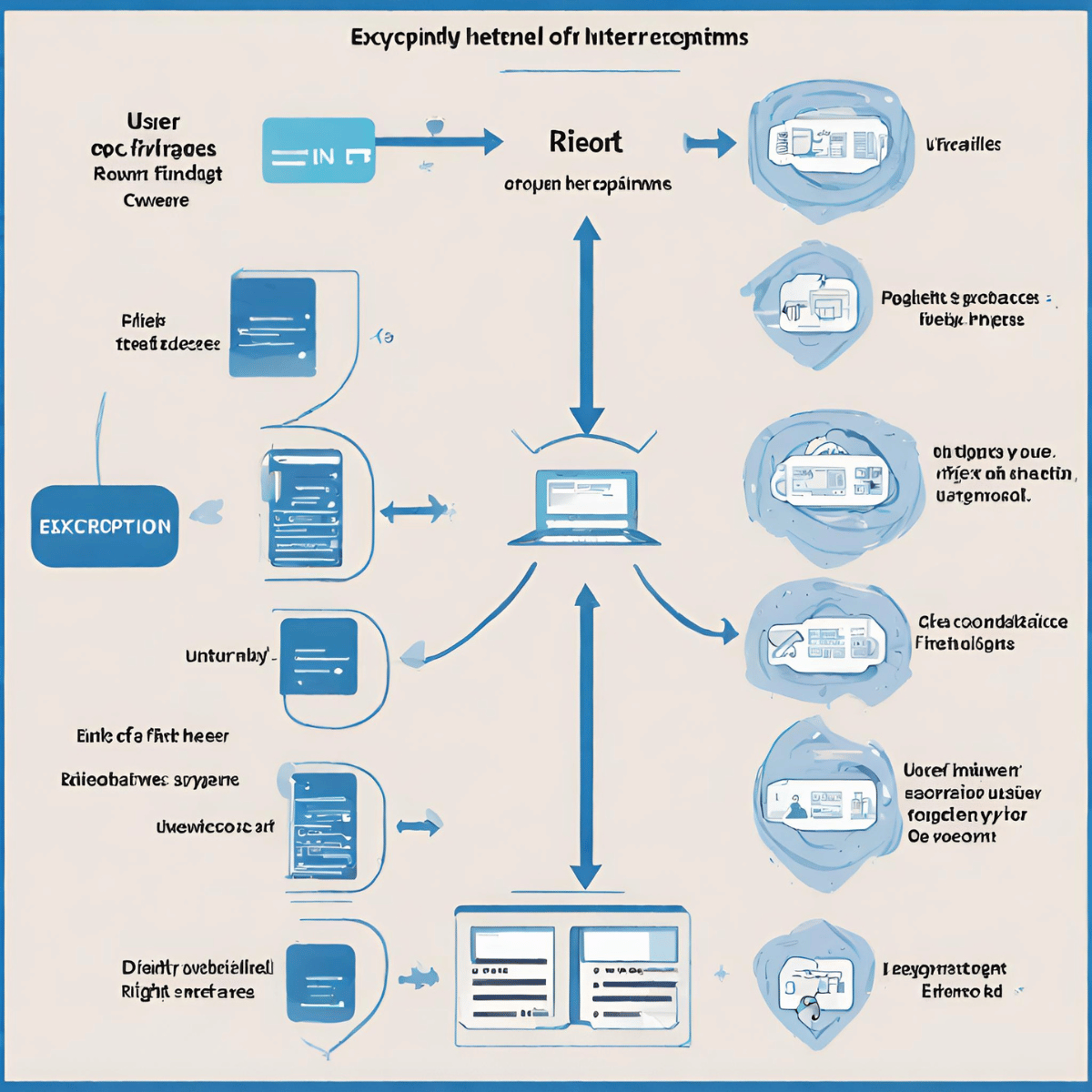 Illustration representing Comparison chart of encryption program features