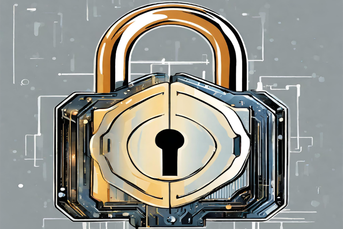 Padlock symbolizing data security