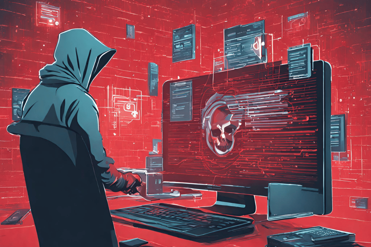 Ransomware Encryption Illustration
