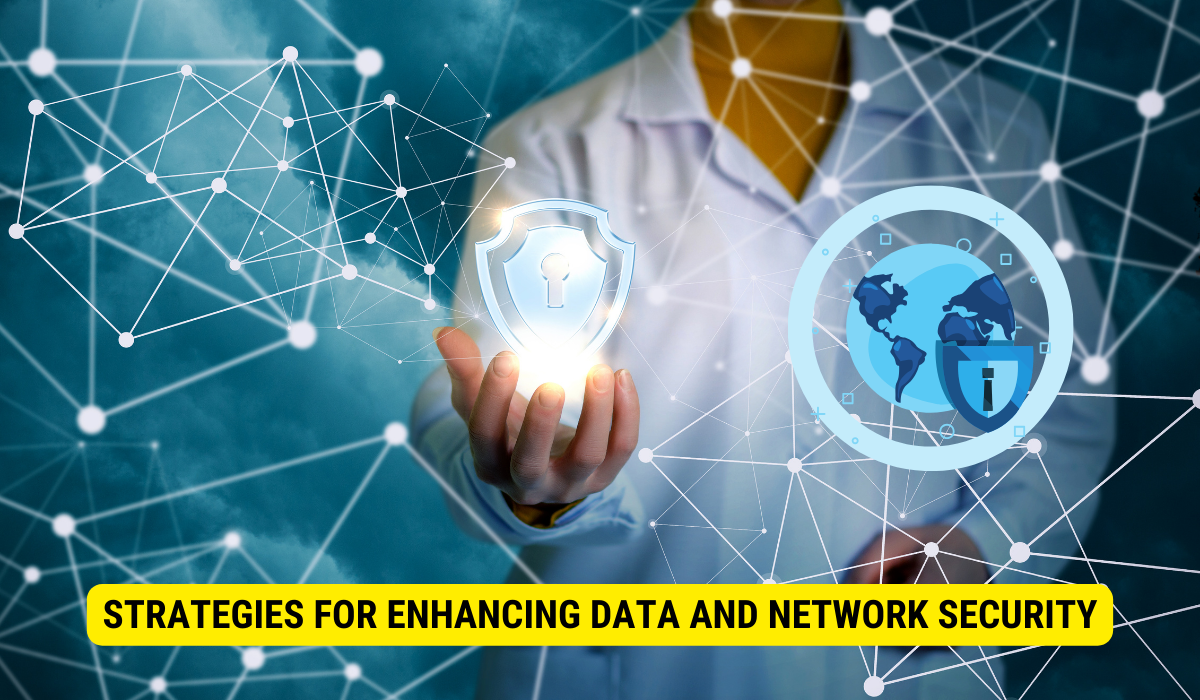 What are two strategies for securing data and the network?