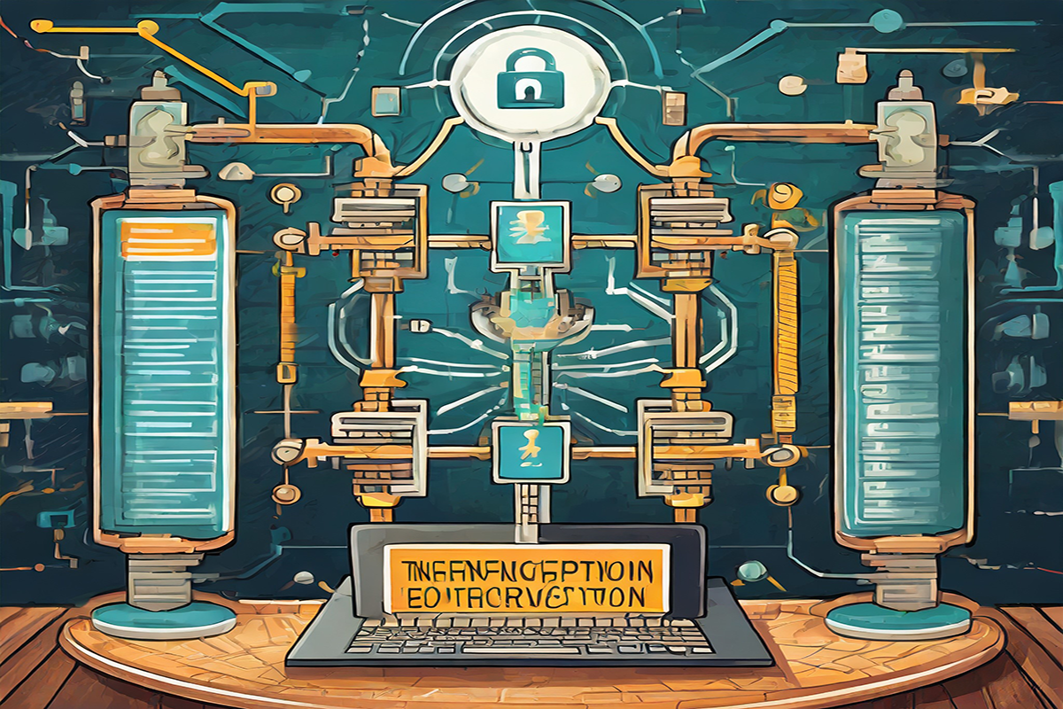 Illustration illustrating the encryption process