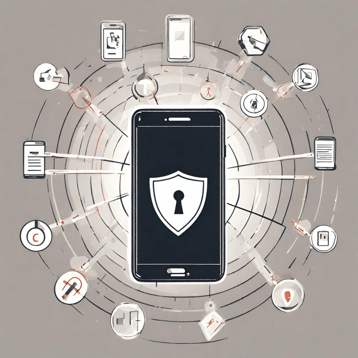 Illustration of a smartphone to represent smartphone encryption.