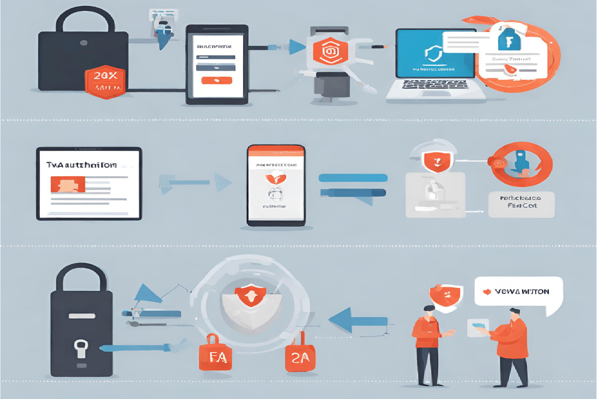 Visual Representation of Common Two-Factor Authentication (2FA) Methods