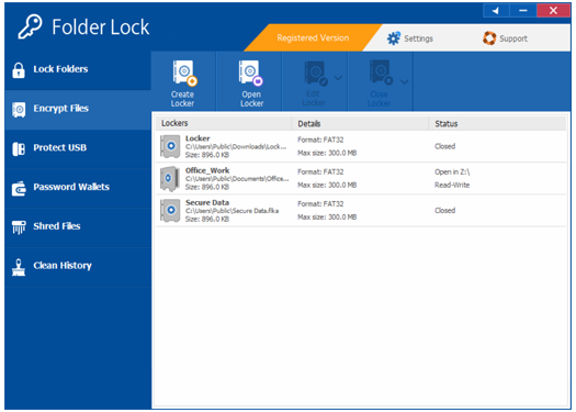 the use of Folder Lock