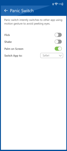 Folder Lock includes a panic switch feature