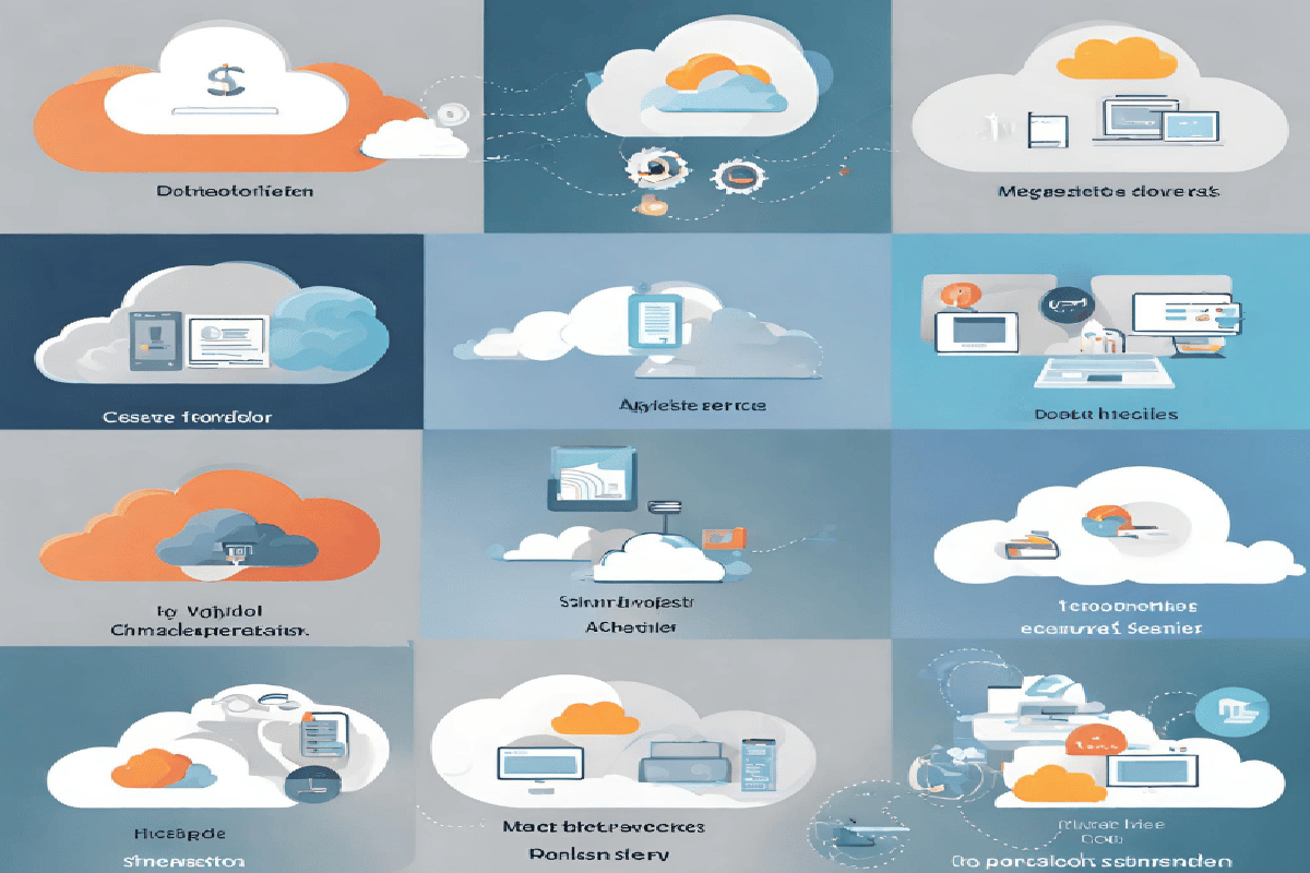 An Illustration representing types of Cloud Services