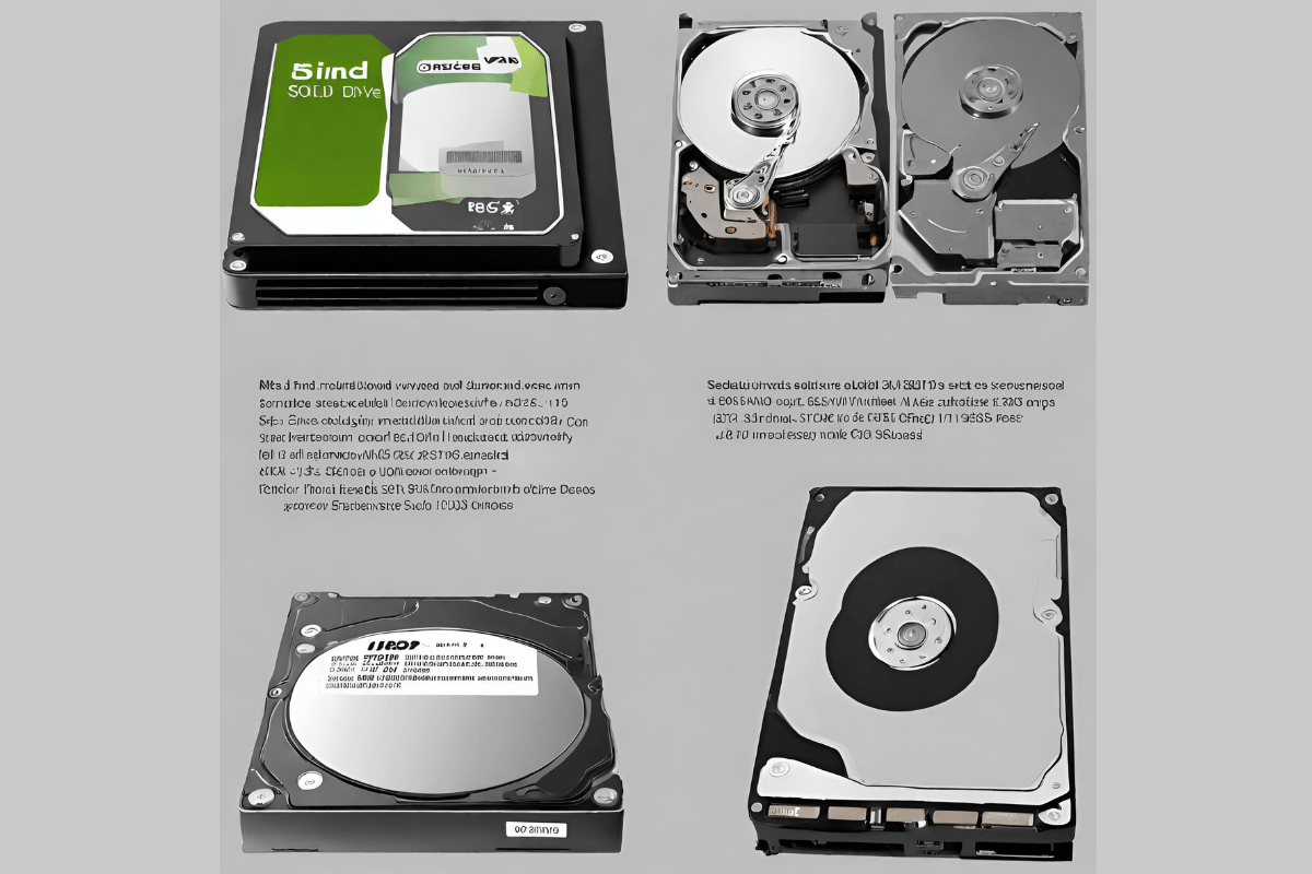Comparison of traditional hard drive and solid-state drive