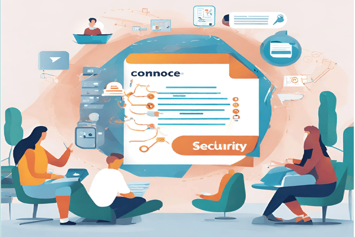Illustration highlighting reasons to choose Notes Lock: Privacy and Security, Convenience, Collaboration