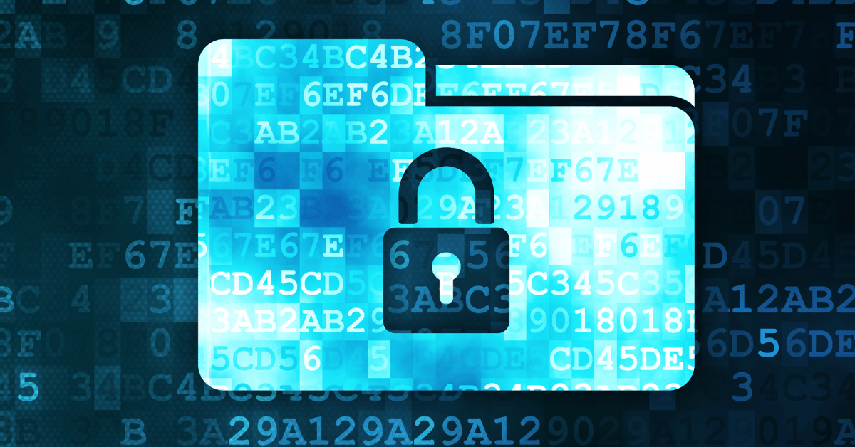 Image of a locked file representing file encryption