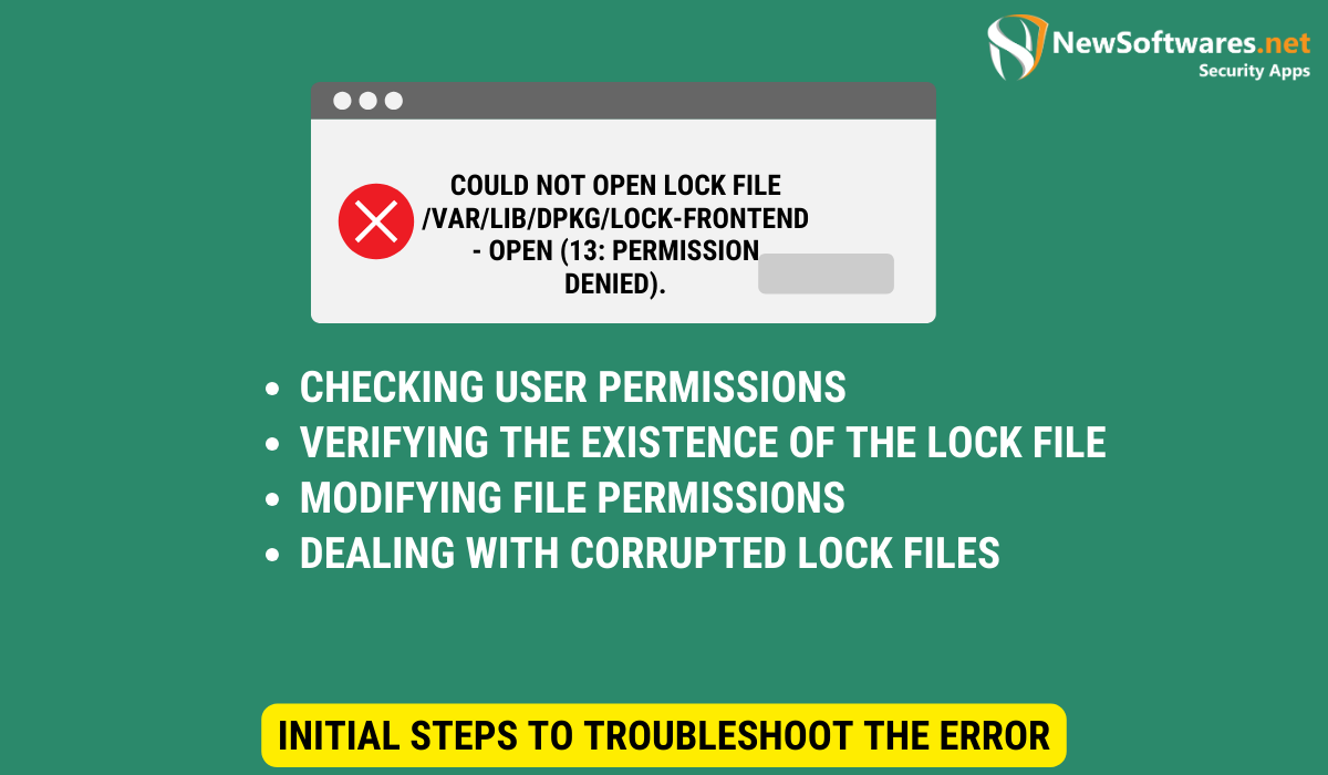 Steps to Troubleshoot the Could Not Open Lock File