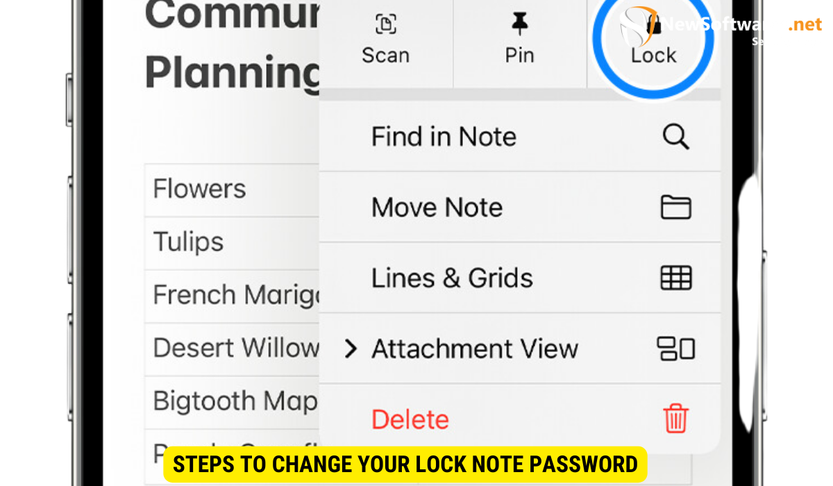 Steps to Change Your Lock Note Password