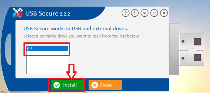 Click Install USB Secure