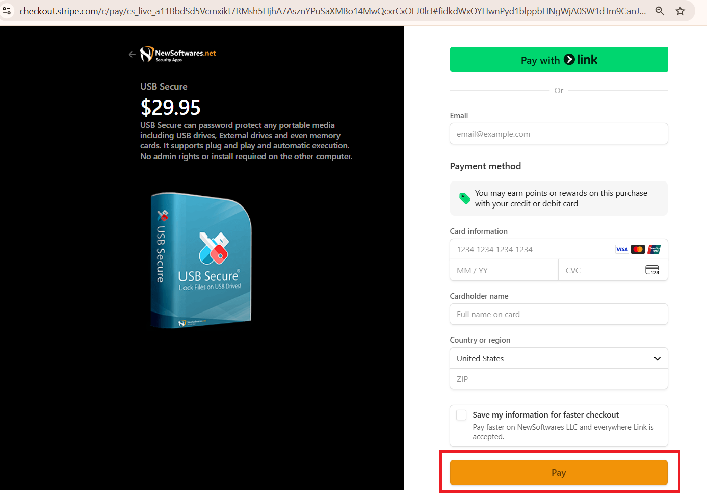 Fill Payment details and click on pay