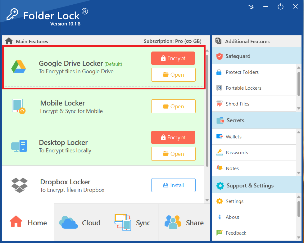Google Drive Locker Folder Lock