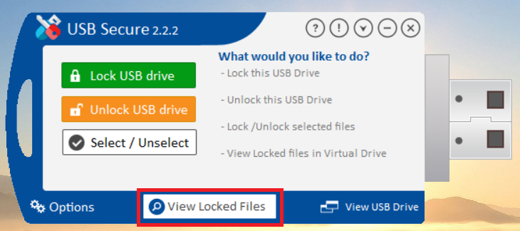 View locked files USB Secure