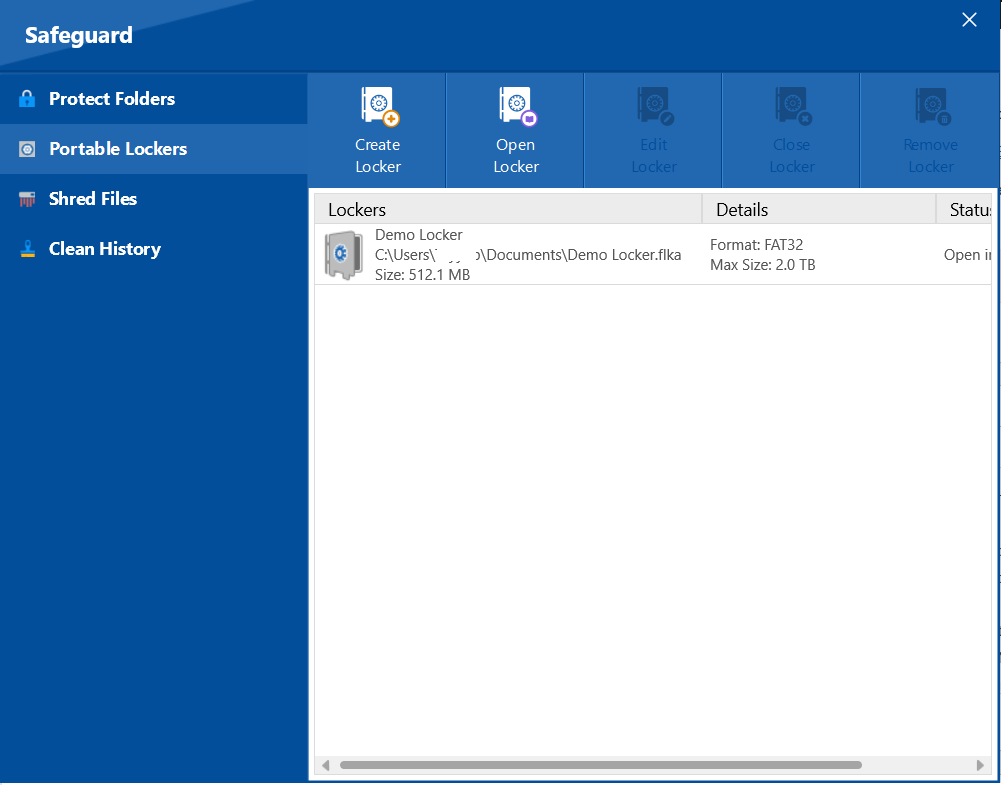 Your Portable Locker using via USB for Folder Lock