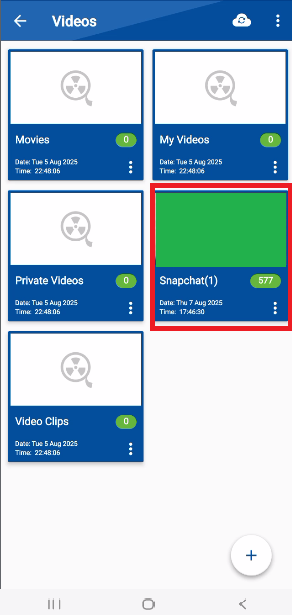 securely locked videos in Folder Lock android app
