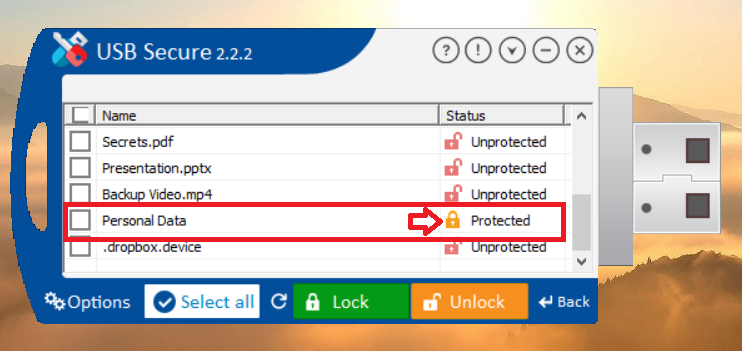Locked Folder File in USB Secure