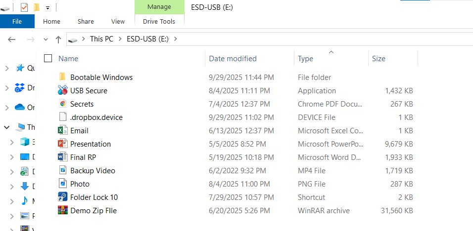 Locked and hidden Folder in Pendrive