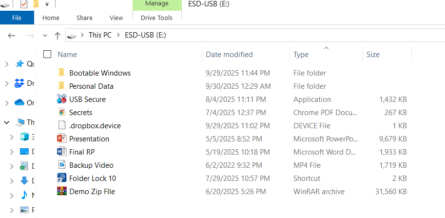 Locked and hidden Photo File in Pendrive