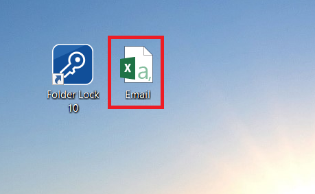 MS Excel File decrypted and available at its initial location Folder Lock