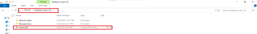 Protected PDF FIle in Folder Lock