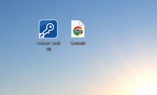PDF File decrypted and available at its initial location Folder Lock