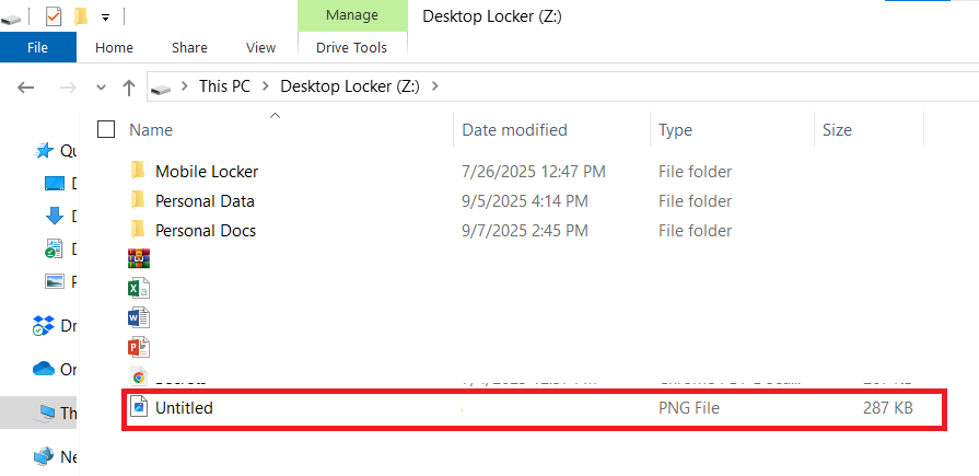 Photo in Desktop Locker Folder Lock