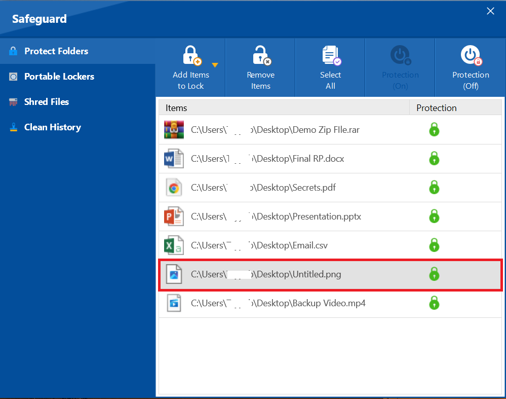 Select Photo to decrypt Folder Lock