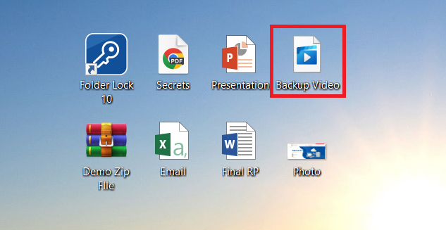 Video File to share from your PC Folder Lock