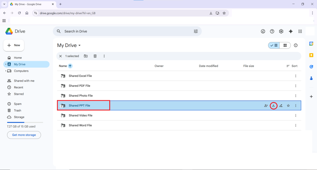 Click Download Shared PPT File Download the file to your computer
