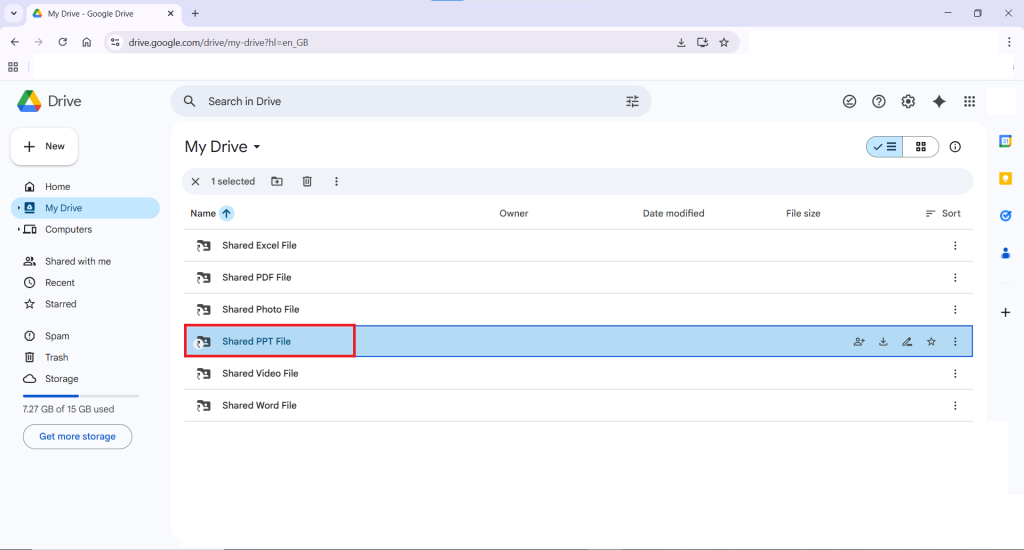Select Shared PPT File Download the file to your computer