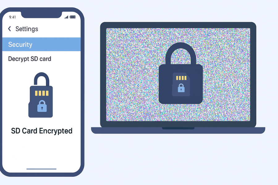 Card Was Encrypted by an Android Phone