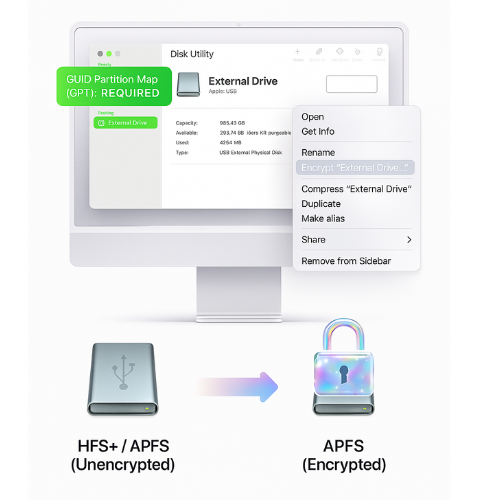Apple Ecosystem Securing Drives Natively on macOS