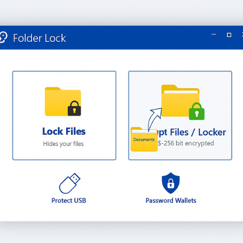 Folder Lock Software Interface