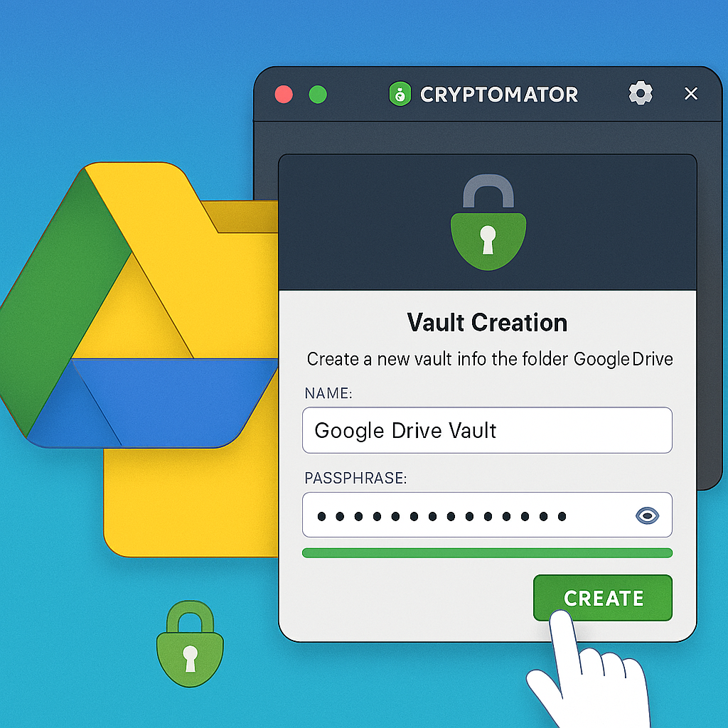 Encrypt before Upload for Each Major Cloud Cryptomator Vault Setup for Google Drive