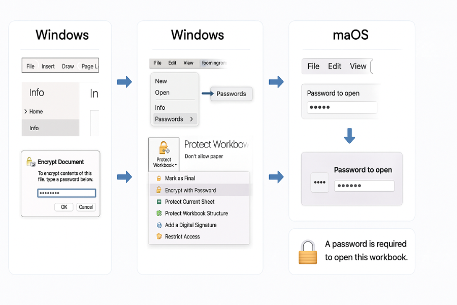 Encrypting a Workbook on Windows Step-by-Step: Encrypting an Excel Workbook
